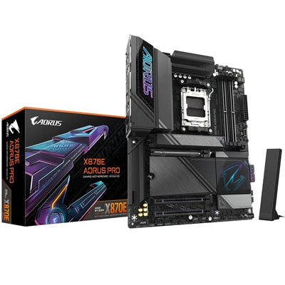 Gigabyte X870E AORUS PRO AM5 ATX Motherboard DDR5 Wi-Fi 7 USB4 Gigabyte X870E AORUS PRO AM5 ATX Motherboard DDR5 Wi-Fi 7 USB4